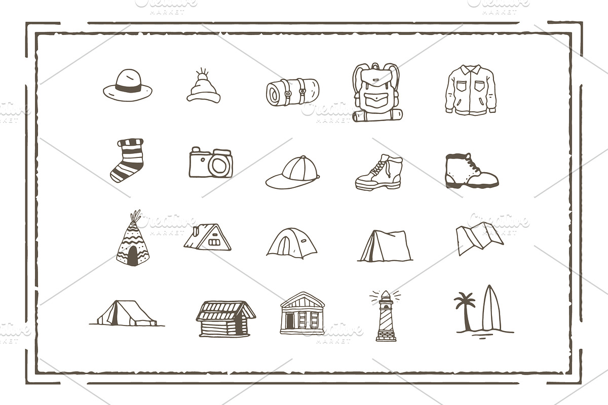 100 hand drawn adventure, an Object Illustration by gemmafalah (Photo 3 of 9)