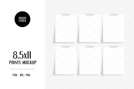 8.5x11 prints mockup