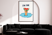 Funny Summer Watermelon Design, a Seasonal Illustration by Design Station (Thumbnail 5 of 6)