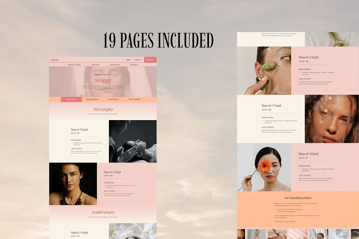 Modern Showit Template for Beauty preview 3