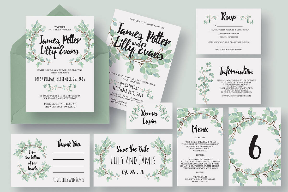 Tremendous Eucalyptus Collection, an Invitation Template by Knotted Design (Photo 3 of 24)