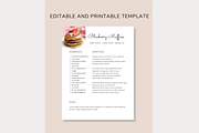 Minimalist Recipe Page Template, a Card Template by OrganizationOasisRo (Thumbnail 6 of 10)