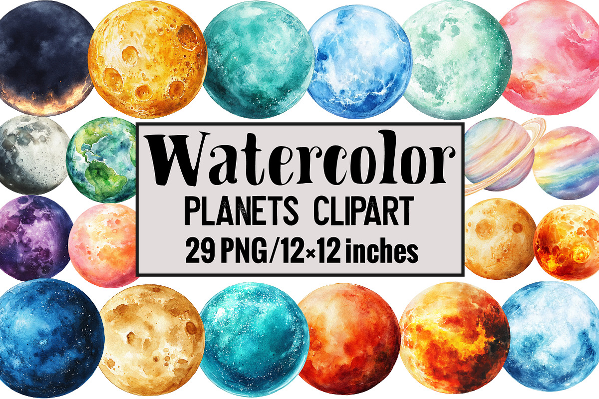 Planets Clipart, an Illustration by Design Market (Photo 1 of 3)