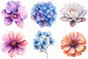 Watercolor Pastel Floral Clipart, an Illustration by Black Bird Studio (Thumbnail 4 of 5)