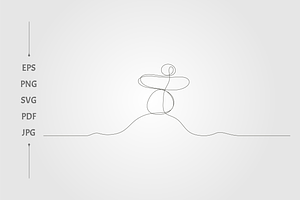continues abstract stone line art