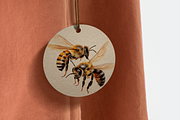 Honey Bee Watercolor Clipart, a Decorative Illustration by Watercolor Digital (Thumbnail 7 of 7)