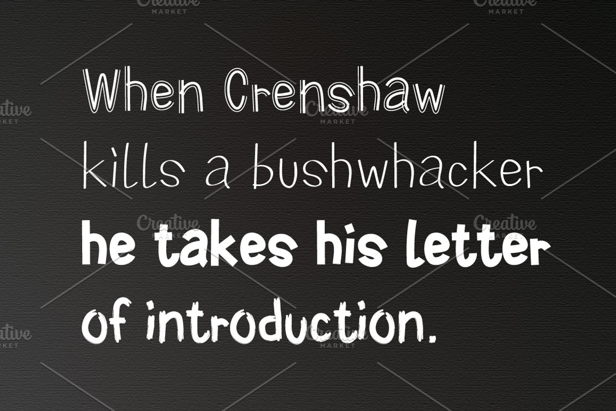 SHUIMU 4 Styles TrueType Font preview 2