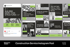 Construction Services Instagram Post, a Social Media Template by Neermana