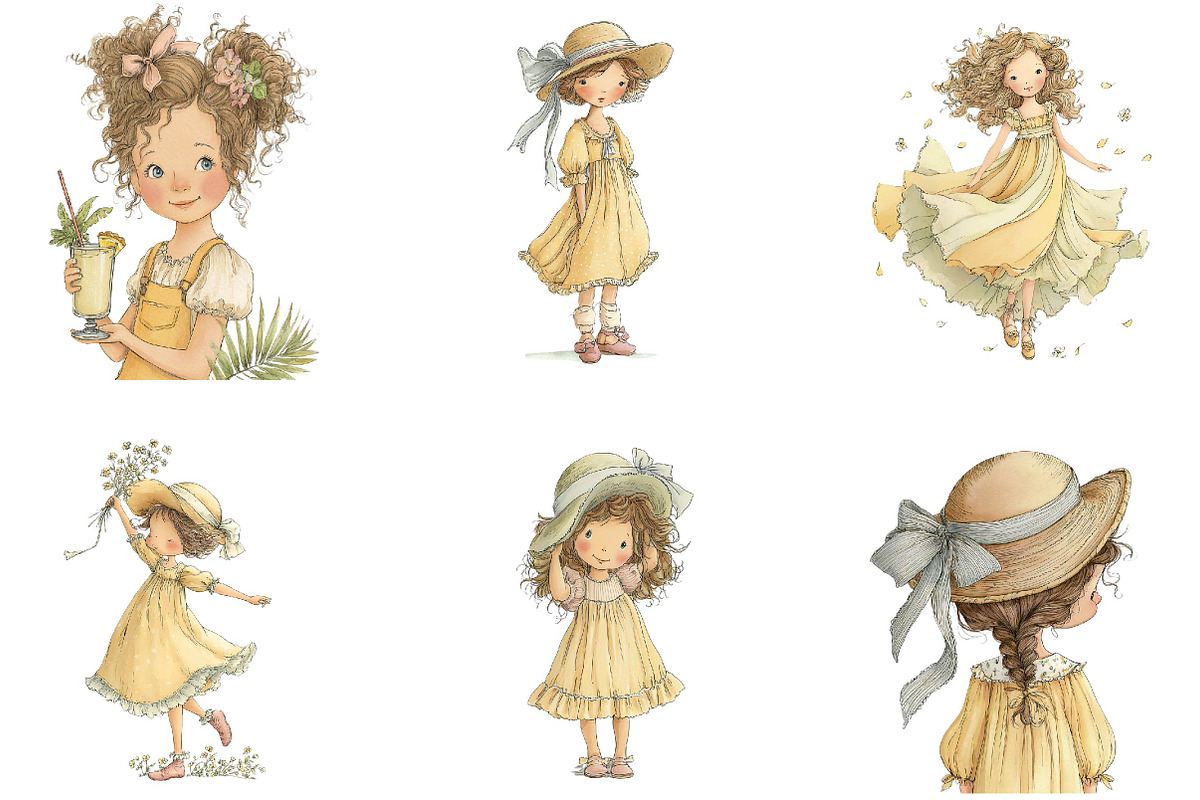 Summer Pretty Girl Clipart, a Seasonal Illustration by fashionaddict