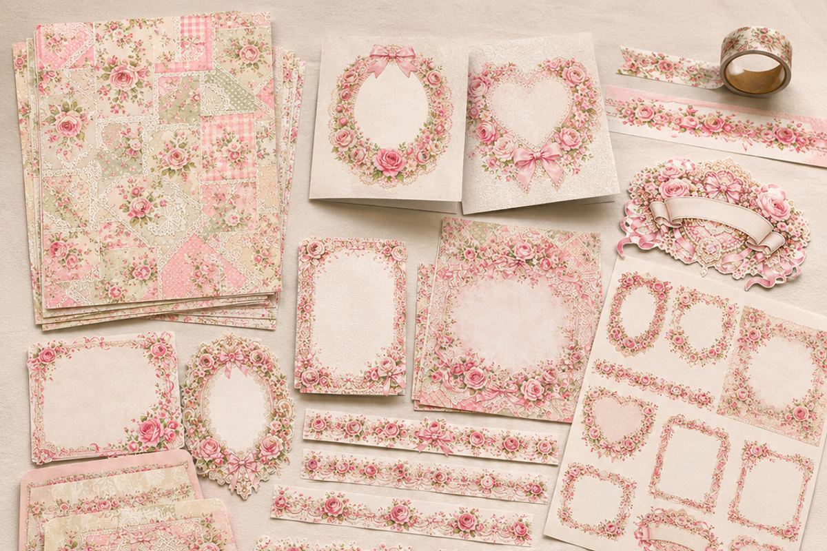 Pink Rose Watercolor frames, a Decorative Illustration by HeavensStar (Photo 7 of 7)