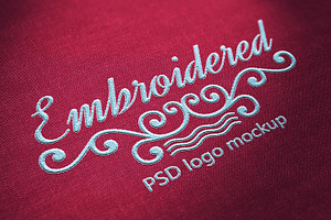 3 x Stiched Logo Mockups