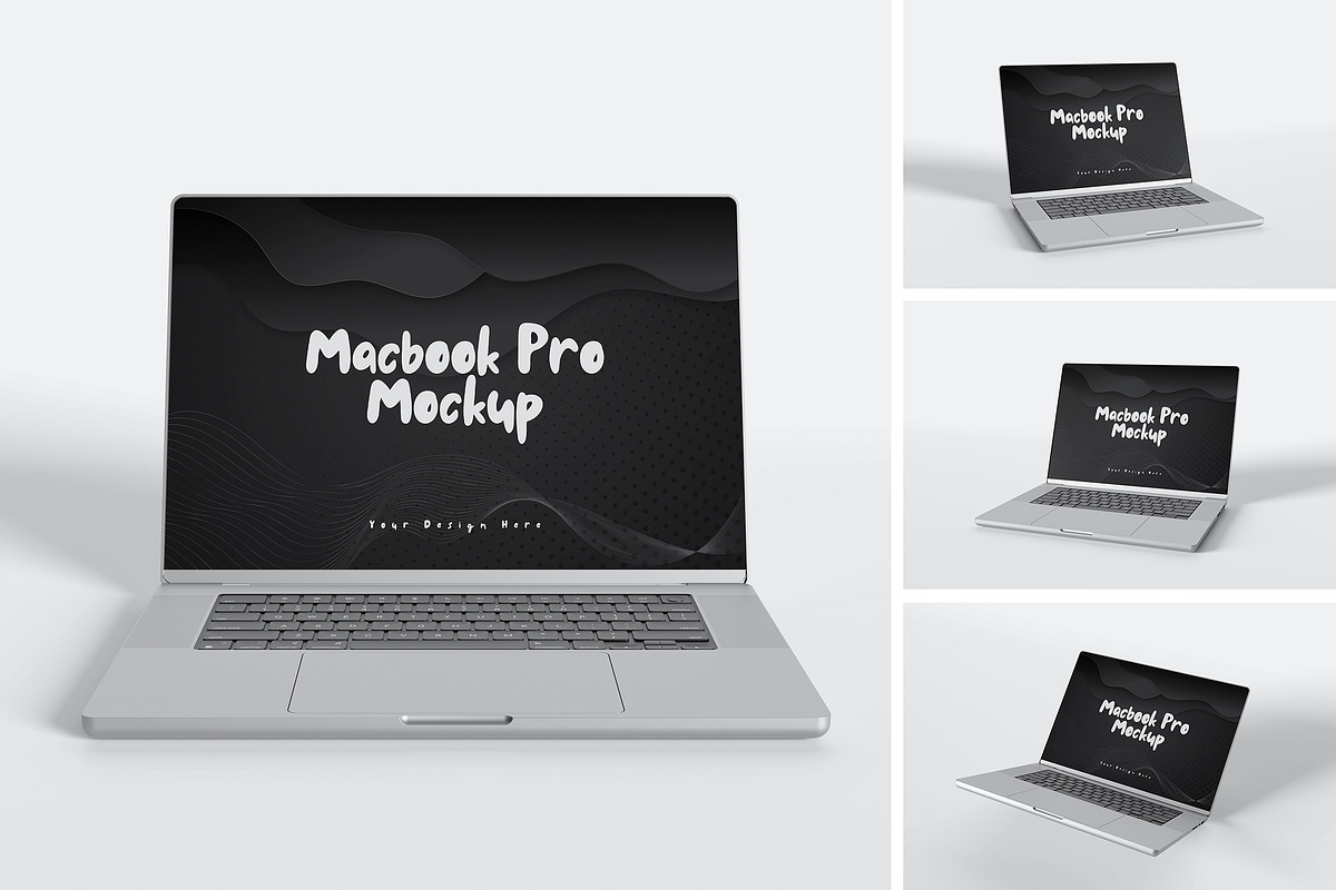 Laptop Mockup, a Wearable Device Mockup by HanaSaka_Studio (Photo 1 of 5)
