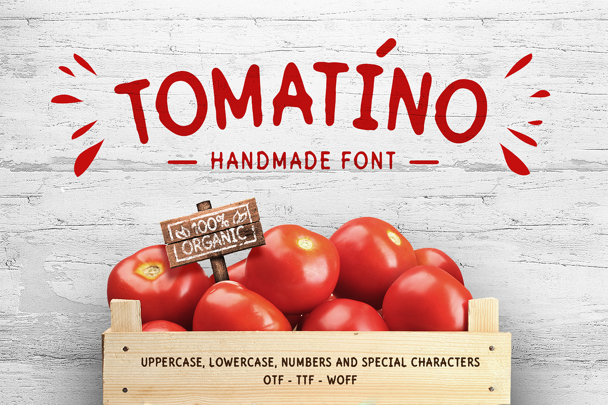 Tomatino. Handmade Sans Serif Font