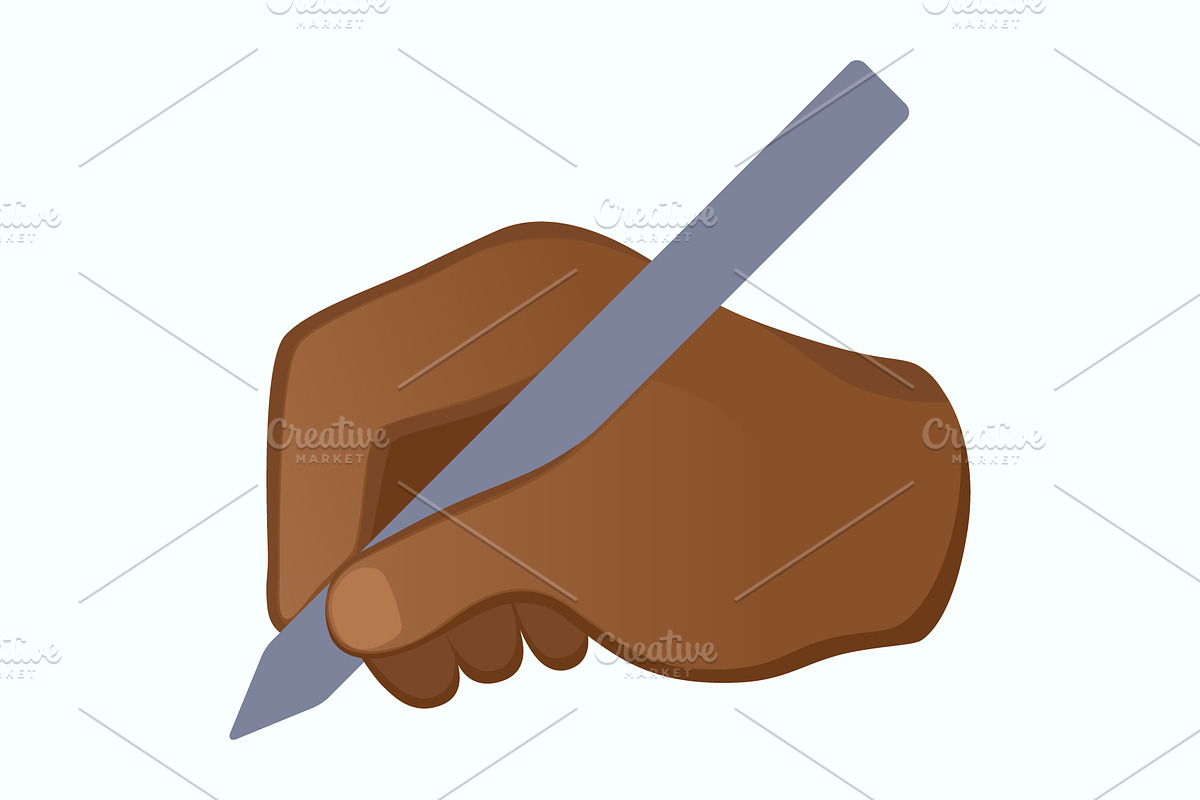 Hand holding pen writing icons set, an Emoji Icon by Yayasya (Photo 3 of 3)