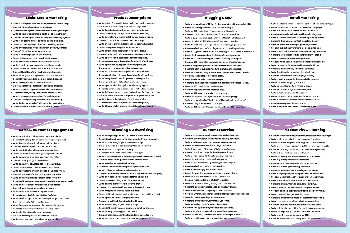 500 Small Business&Marketing Prompts, a Stationery Template by Shumaya (Photo 2 of 5)