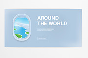 Airplane window banner, a Transportation Illustration by Good Studio (Thumbnail 2 of 4)