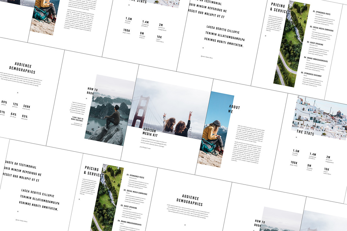 Addison Media Kit Template, a Brochure Template by Christie Evenson