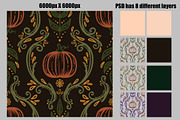 Lavish Halloween Repeat Pattern, a Pattern Graphic by Forest Lily (Thumbnail 2 of 9)