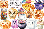 Watercolor Halloween Food Clipart, an Illustration by Daily.Designs (Thumbnail 1 of 4)