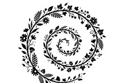 50 Elegant Floral Leaf Spiral Frame, a Decorative Illustration by Amazin_art (Thumbnail 41 of 41)