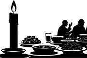 50 Ramadan Iftar Silhouette Bundle, an Illustration by Gfx_Store (Thumbnail 26 of 49)