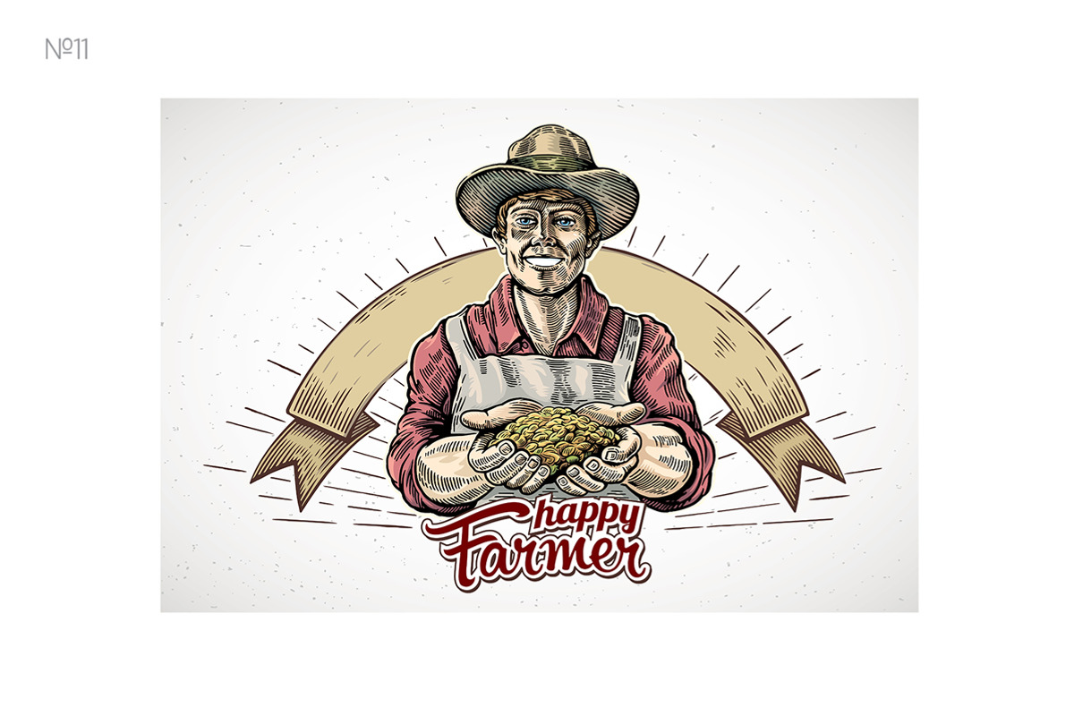 Happy Farmer, a Work Illustration by Countryside life (Photo 12 of 16)