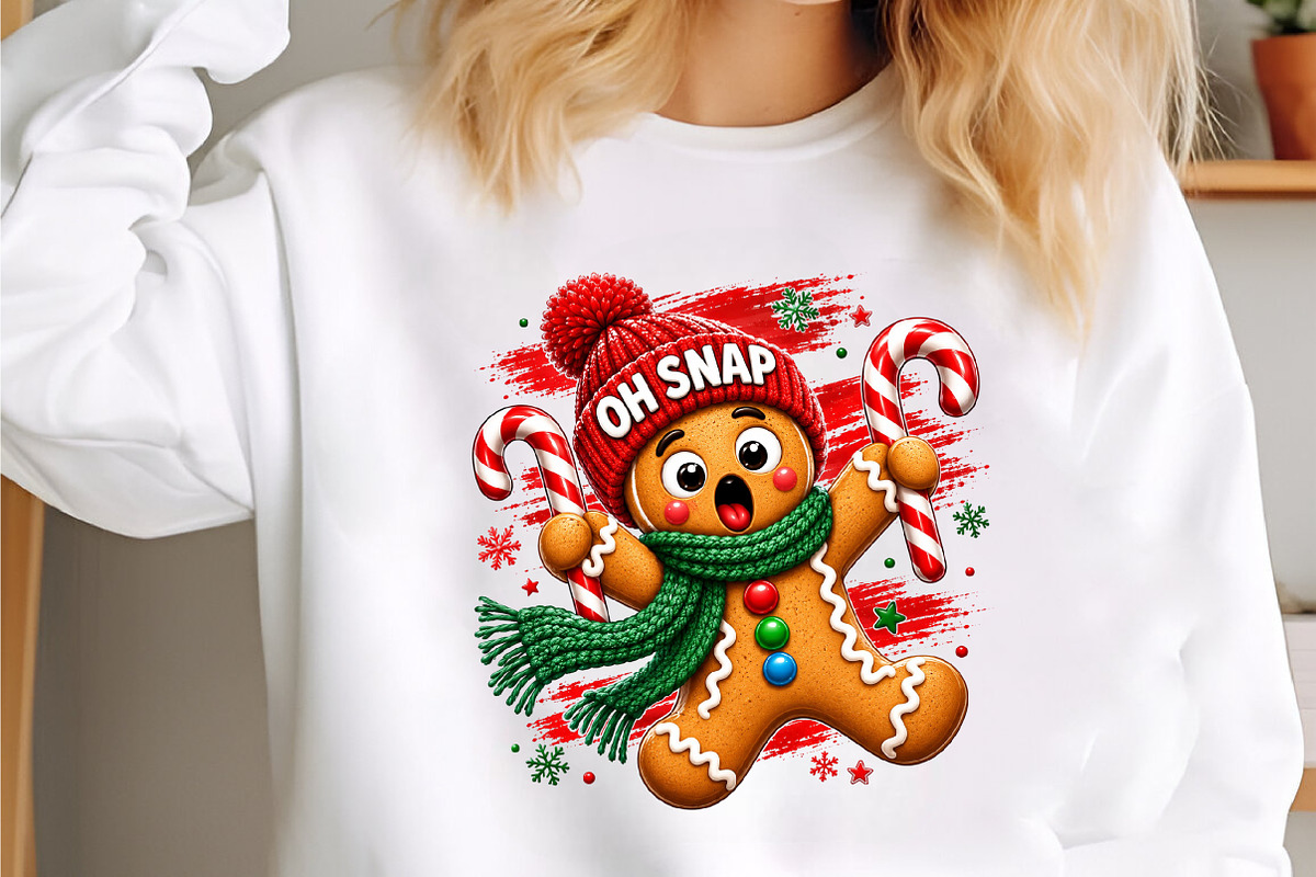 Oh Snap Gingerbread Man PNG, a Seasonal Illustration by designcity5 (Photo 2 of 4)