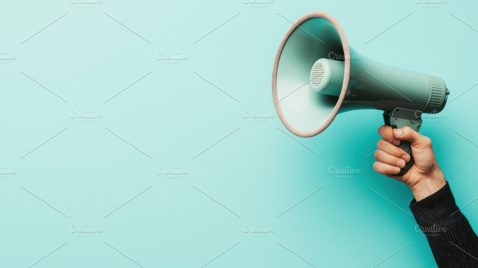 Calling attention with a megaphone, a Photo by Beautiful things