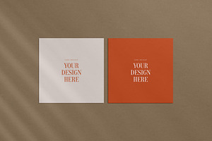 Paper Mockup Set 4 Square Card