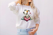 Whimsical Valentine Dog Clipart Bun, an Illustration by SVGArt (Thumbnail 7 of 8)