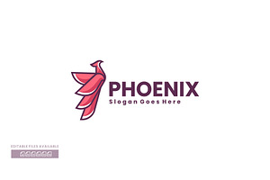 Phoenix Simple Mascot Logo, a Branding & Logo Template by ivan_artnivora