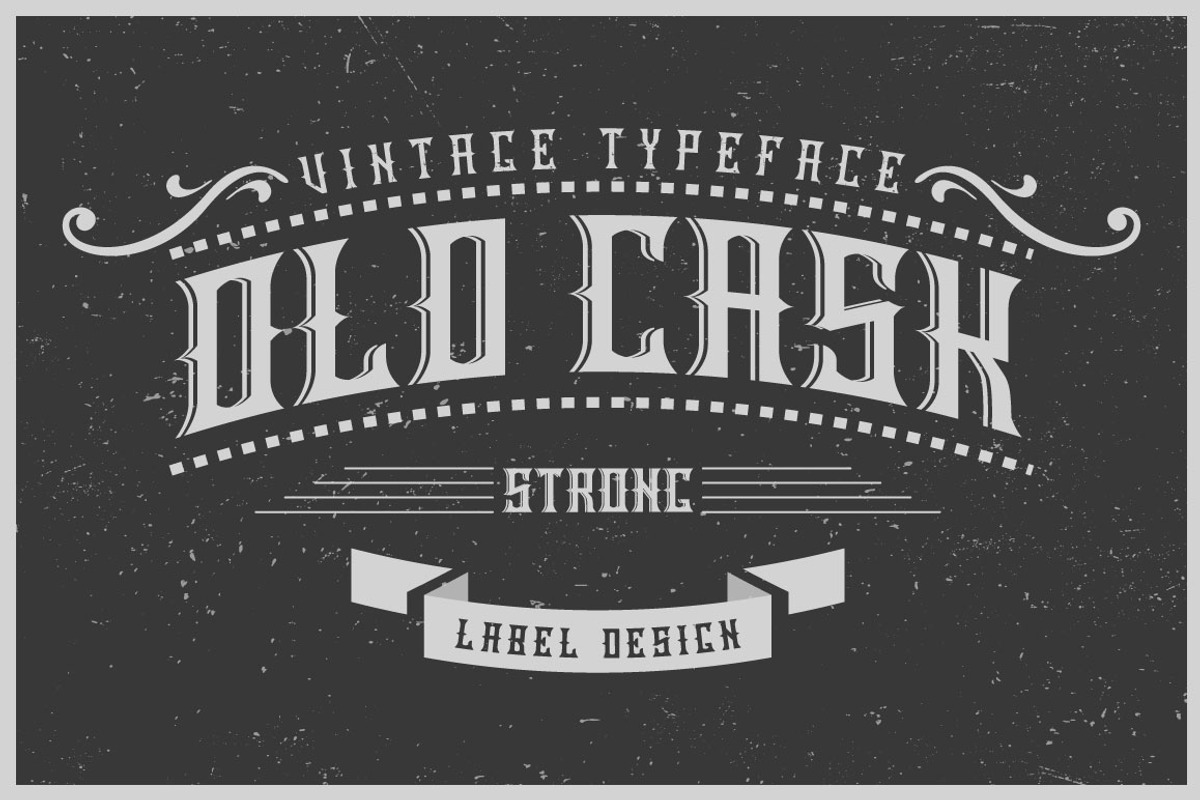 Handcrafted Old Cask label font