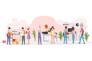 Birthday party, fun entertainment in, an Illustration by TopVector