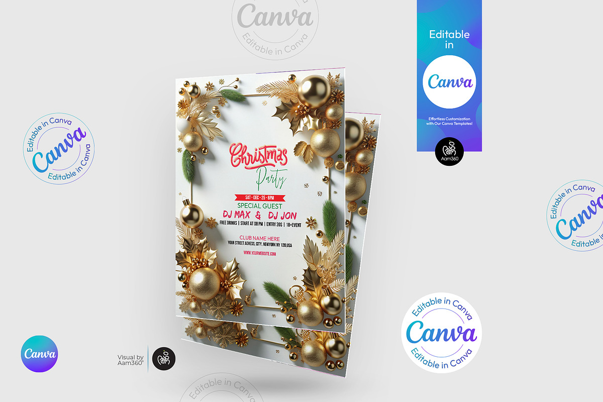 Christmas Flyer Template, a Flyer Template by Aam360 (Photo 3 of 5)