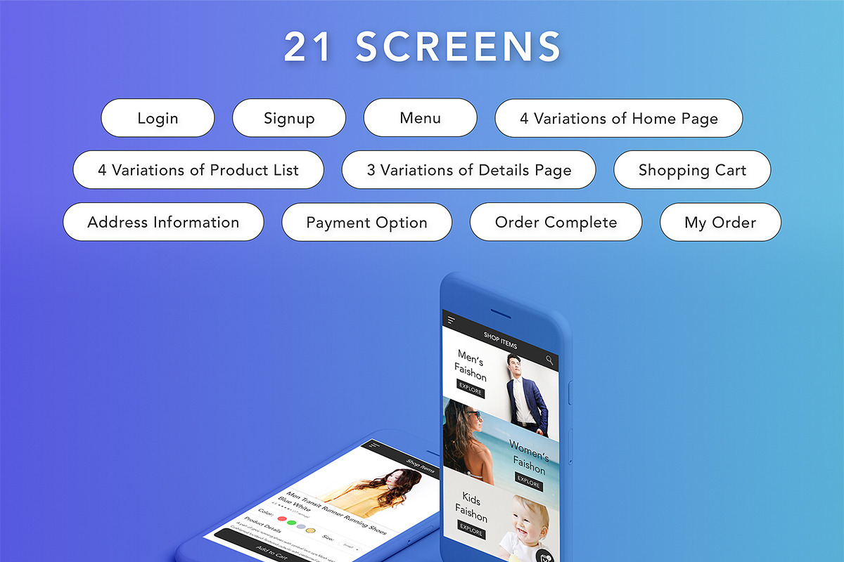 eCommerce Mobile App Design, an UI Kit Template by App Innovation (Photo 7 of 7)