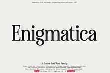 Enigmatica - Serif font family