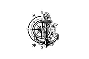 Nautical Anchor Compass Bundle, an Illustration by Creativeshirt (Thumbnail 13 of 31)