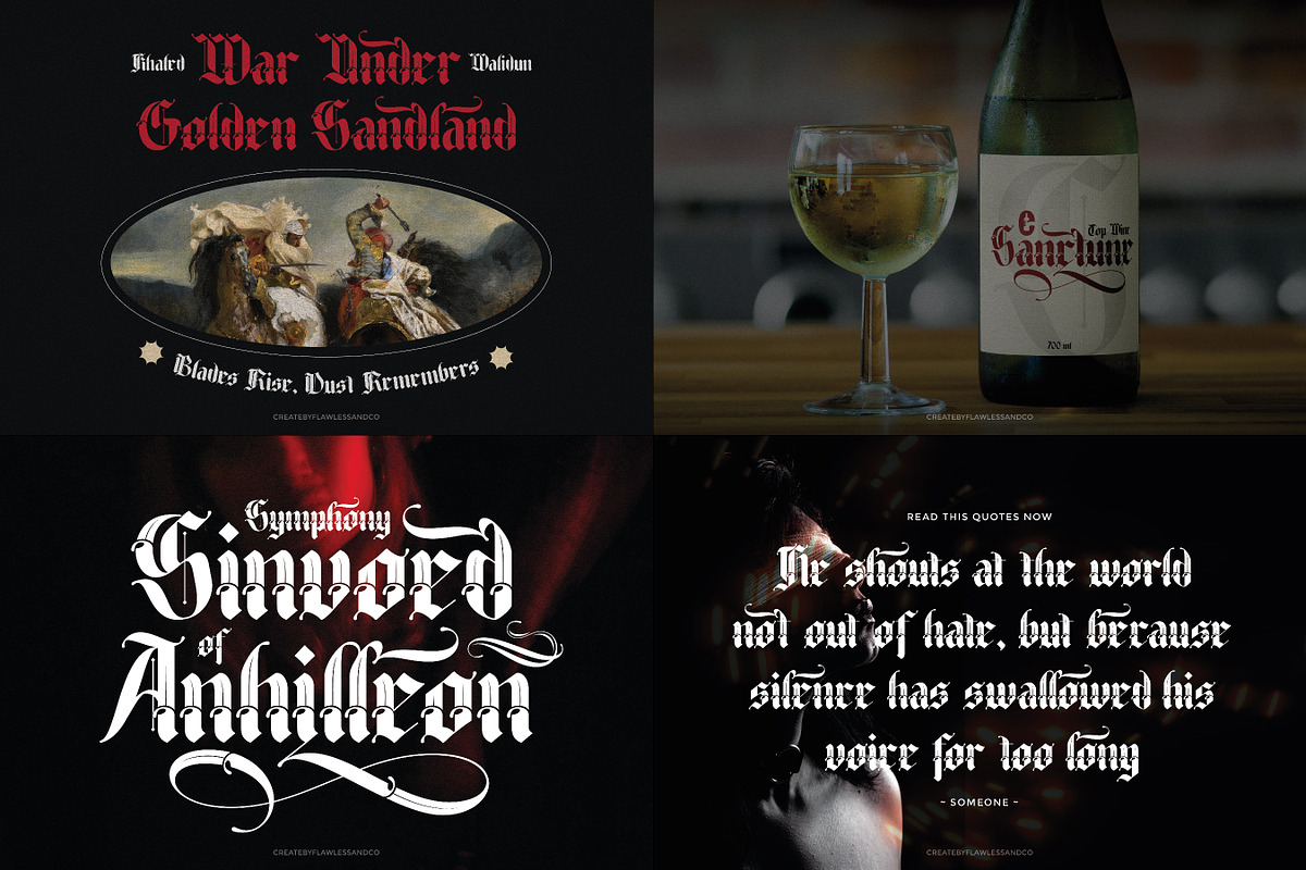 Blackletter Font Bundle, a Blackletter Font by Flawless And Co (Photo 7 of 11)