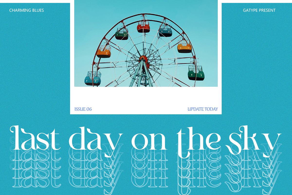 Charming Blues, a Serif Font by Gatype (Photo 5 of 11)