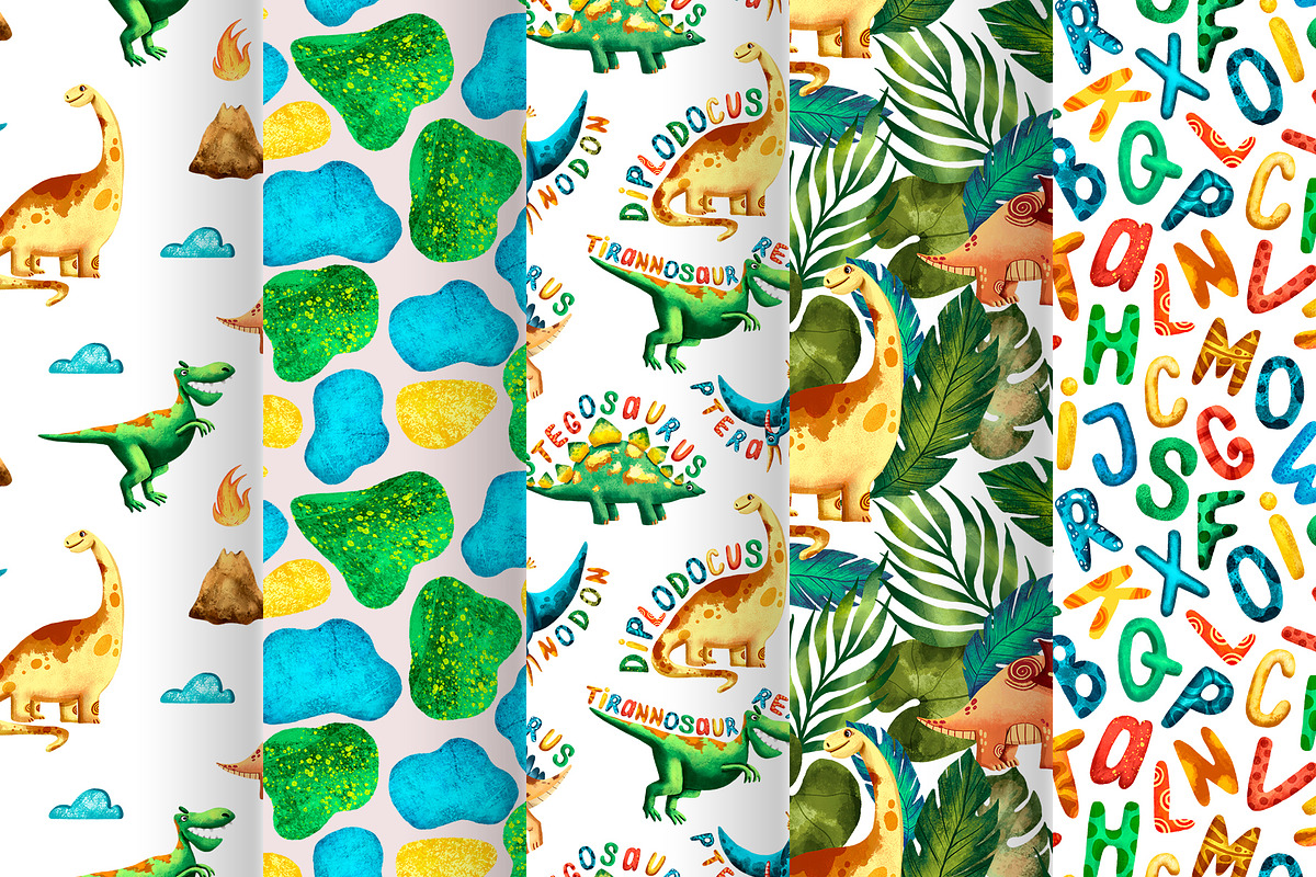 My Friends Dinosaurs - Clip Art Set, an Animal Illustration by Mashamashastu (Photo 11 of 12)