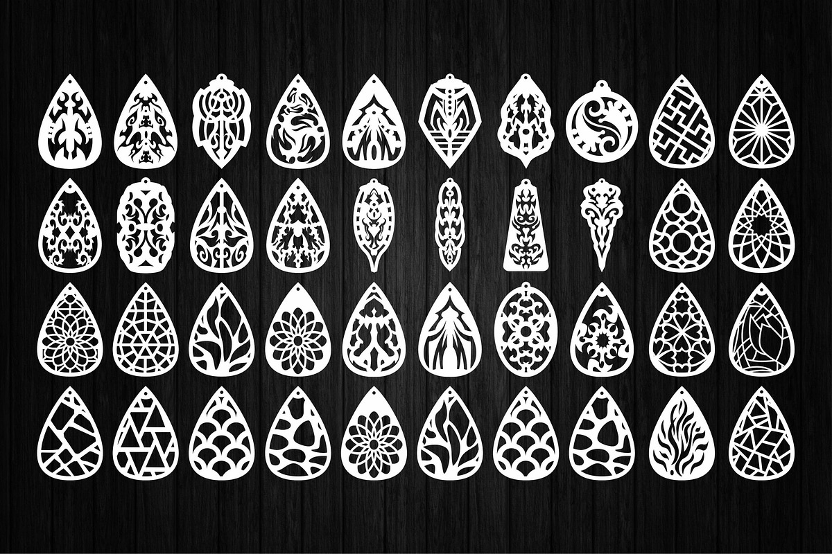 120 Svg Earrings laser cut template, a Graphic by CncCutModel (Photo 2 of 4)