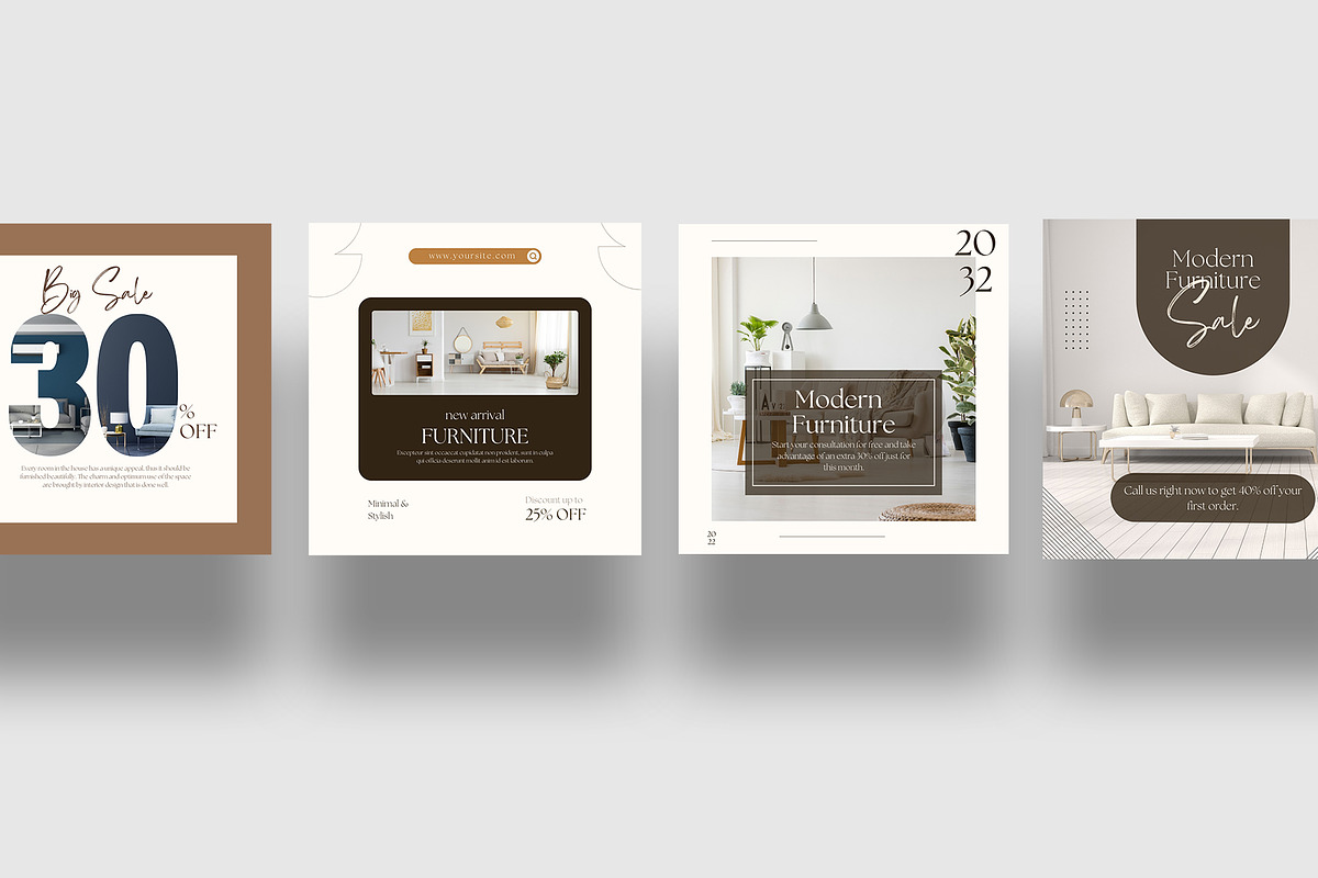 Furniture Instagram Post Canva, a Social Media Template by Boinah Studio (Photo 3 of 6)