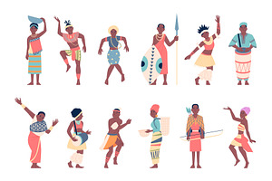 African tribal characters. Adult, a Person Illustration by LadadikArt