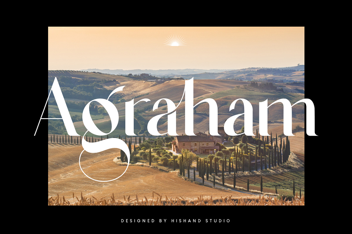Agraham Serif Font, a Serif Font by Hishand Studio (Photo 1 of 12)