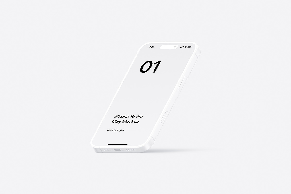 iPhone 16 Pro Clay - 24 Mockups, an iPhone Mockup by Asylab (Photo 30 of 58)