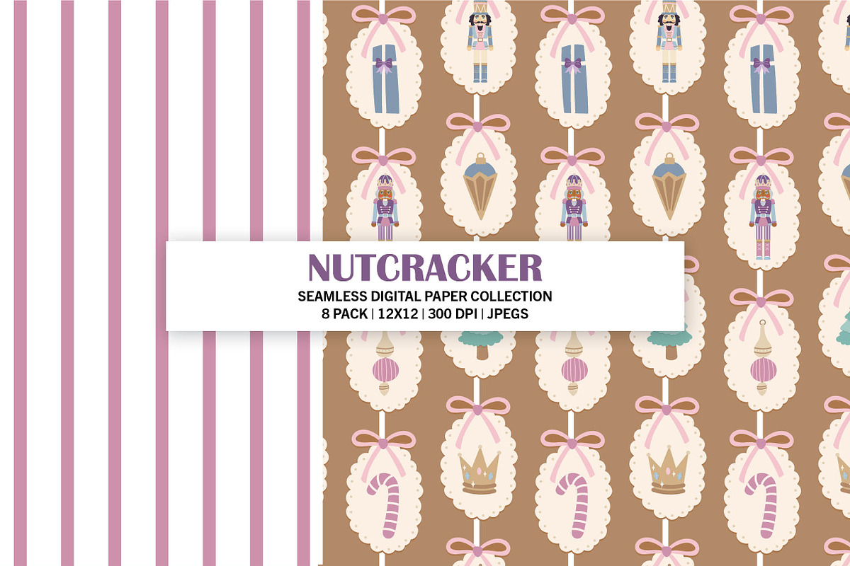 Nutcracker Seamless Pattern Bundle, a Pattern Graphic by Alanna Messina Design Co (Photo 4 of 8)
