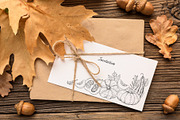 AUTUMN|Botanical line art collection, a Seasonal Illustration by Navenzeles (Thumbnail 6 of 16)