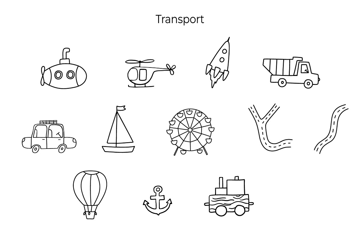Kids’s Line Doodles, an Illustration by ElenaPlatovaArt (Photo 4 of 9)