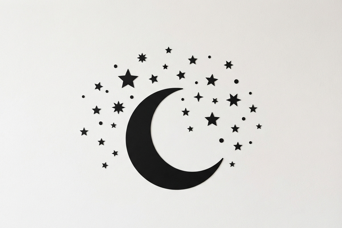 50 Crescent Moon with Stars, an Empty State Illustration by Amazin_art (Photo 46 of 47)