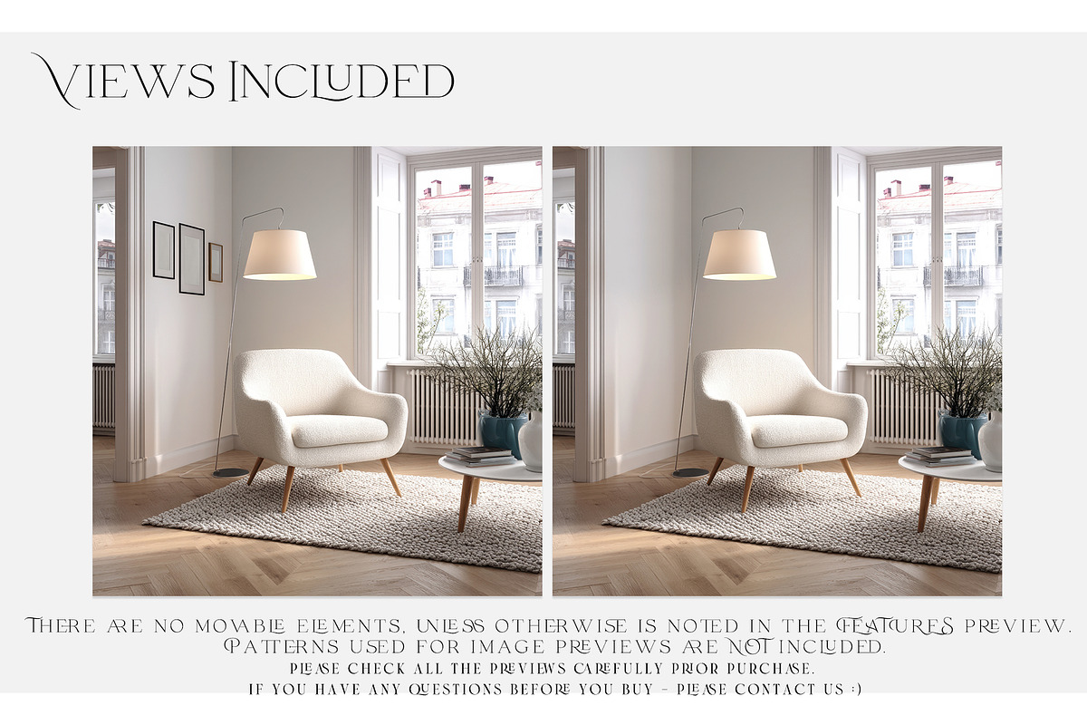 Living Room Wallpaper Mockups, a Product Mockup by mock-ups (Photo 2 of 11)